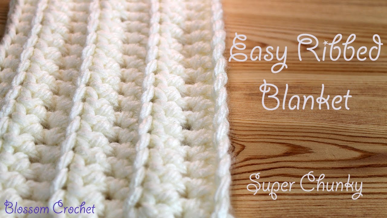 easiest u0026 fastest crochet blanket - ribbed / ridged - super chunky njbpaxa