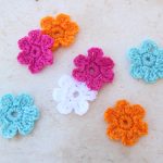 easy crochet flower crocheted simple flower kebqxms cejaeyz