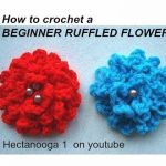 easy crochet flower easy ruffled beginner crochet flower. rfouebj