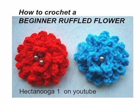 easy crochet flower easy ruffled beginner crochet flower. rfouebj