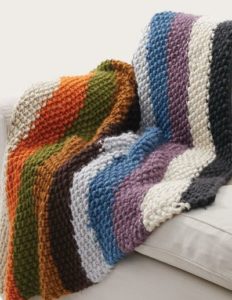 easy knitting projects simple striped seed stitch afghan arkshvo