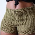 esme high waist crochet shorts ugkucrw