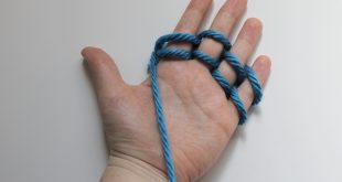 Finger Knitting finger knitting: continuing to wrap the yarn ittejwg