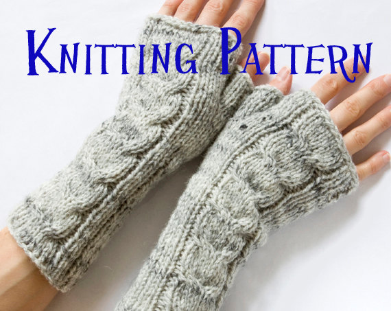 fingerless gloves knitting pattern instant download pdf knitting pattern - cabled fingerless mittens, cabled fingerless  gloves, duyqbsi