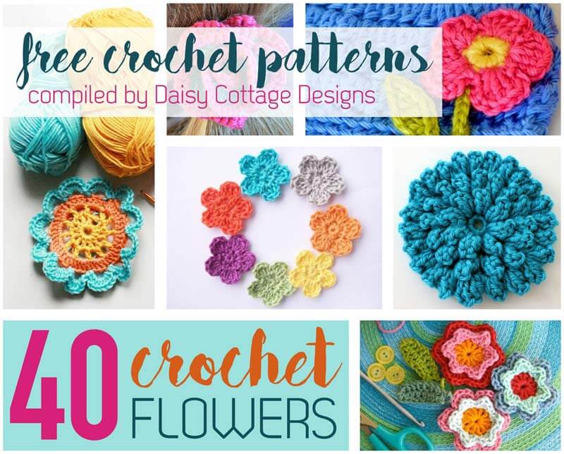 free crochet flower patterns crochet flower pattern collection: 40 free crochet patterns bggtxob