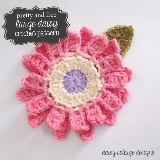 Free crochet patterns large flower crochet pattern pwhxjxc