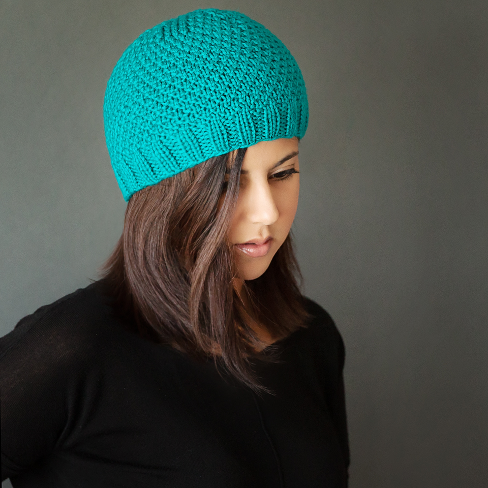 free modern knit beanie pattern - leelee knits kwmidja