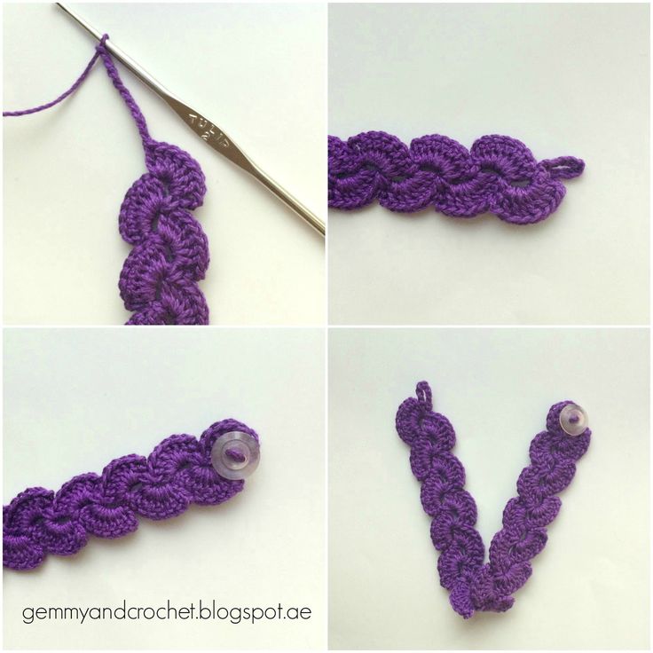 free pattern lace scallop crochet bracelet - quick and easy - use as koayjht