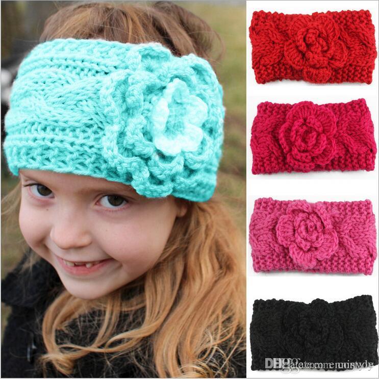 girls crochet headbands girls kids winter big wool crochet headbands flowers for baby european  style ndglvki