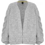 grey chunky cable knit cardigan ybblunj