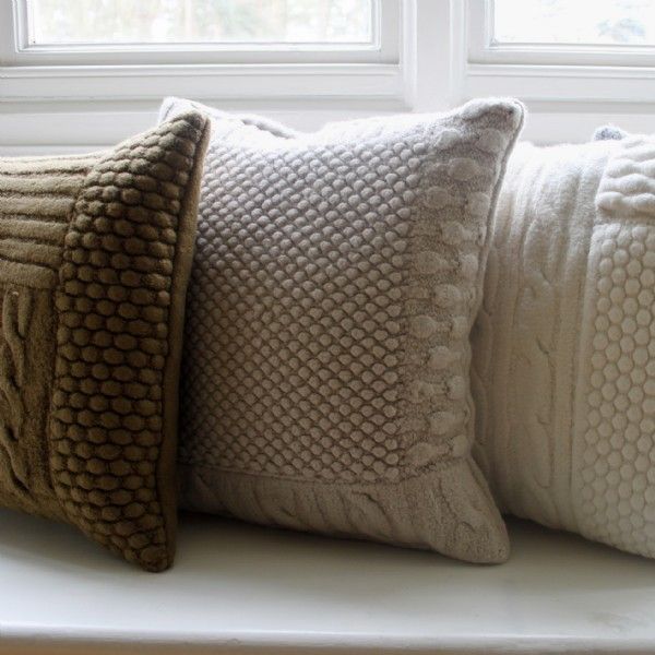 hand-knitted cushions owldolk