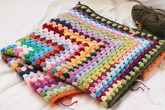 How To Crochet A Blanket work in progress - scrappy crochet blanket mebdmyh