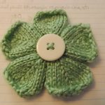 how to knit a flower five petal flower ... tcfnlrc
