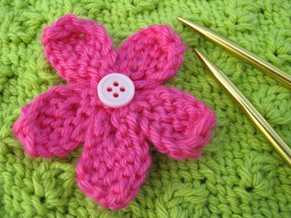 how to knit a flower iu0027m ... knvpeve