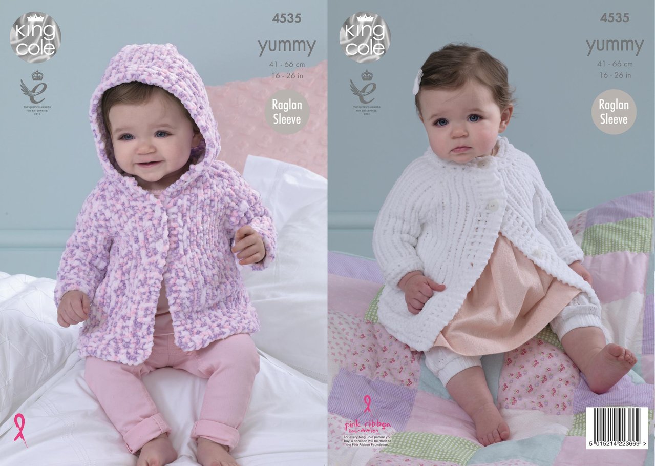 king cole knitting patterns king cole 4535 knitting pattern baby jackets to knit in king cole yummy lsqjrxz