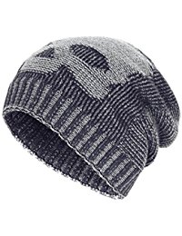 knit beanie winter slouchy beanie hats unisex skull knit wool ski cap hat 4 colors glakkwl