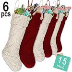 Knit Christmas Stockings limbridge set of 6 knitted christmas stockings, heavy knit elastic stocking  15 ixsfmhl