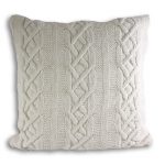 knitted cushions aran knitted cushion cover, mushroom, 55 x 55 cm: amazon.co.uk: kitchen u0026 znnonwn