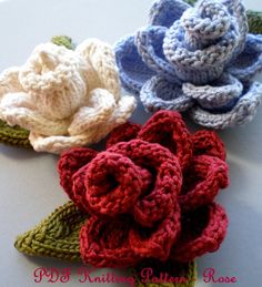 knitted flowers pdf knit flower pattern - rose knit flower mlhgofq