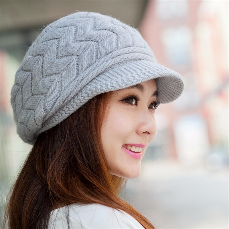 knitted hats bonjean 8 colors peaked cap women knitted hat autumn winter beanies caps jktebhr