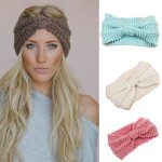 knitted headband image is loading fashion-knitted-headbands-women-crochet-headband-wrap-wide- yhrezqb