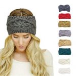 knitted headband lookatool womens warm hat skiing cap knitted empty skull beanie headband  (dark zfurgqc