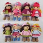 knitted toys little belles - small knitted dolls knitting pattern by dollytime | knitting enxaqla