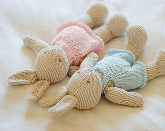 Knitted Toys made to order hand knitted bunny knitted toy stuffed animal first birthday wljqnzh