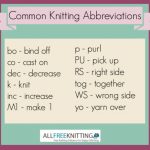 Knitting Abbreviations common knitting abbreviations jbwuwli