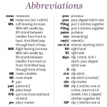 Knitting Abbreviations knitting abbreviations vqmxmzy