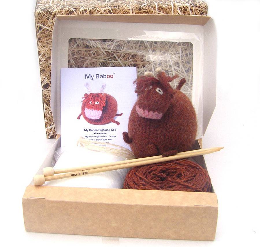 Knitting kits highland cow knitting kit dkpdgys