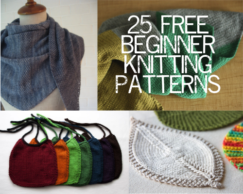 knitting patterns for beginners 25 free beginner knitting patterns from paintinglilies.com #knitting #yarn kuszpqr