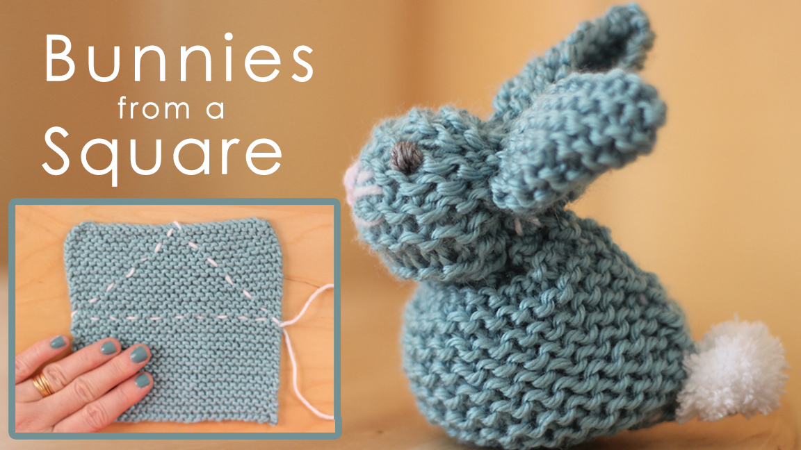 knitting projects how to knit a bunny from a square for easter luxdmjb