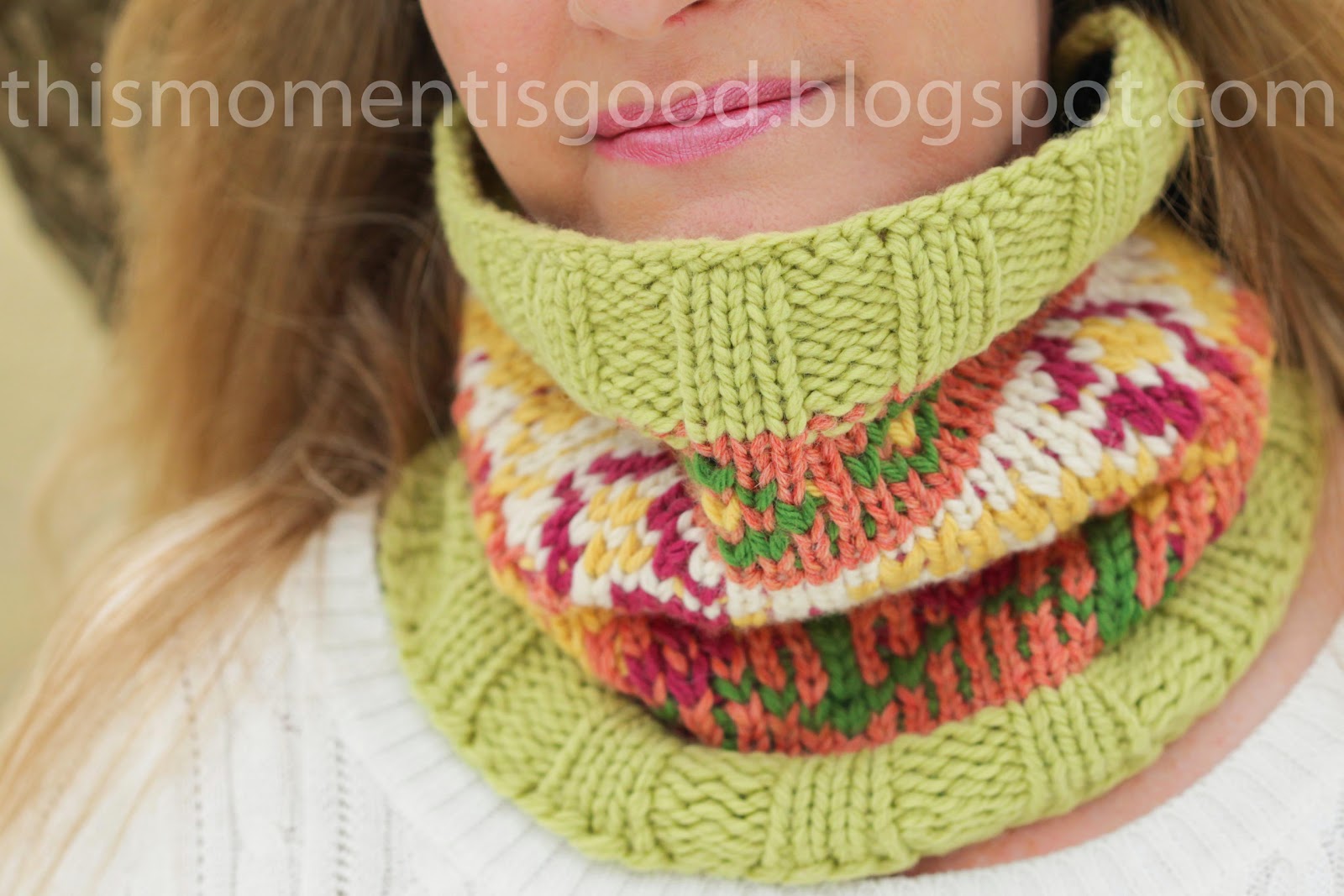 loom knitting loom knit fair isle cowl xzwhpux