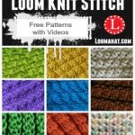 loom knitting patterns loom knit stitch stitches gmyztxh