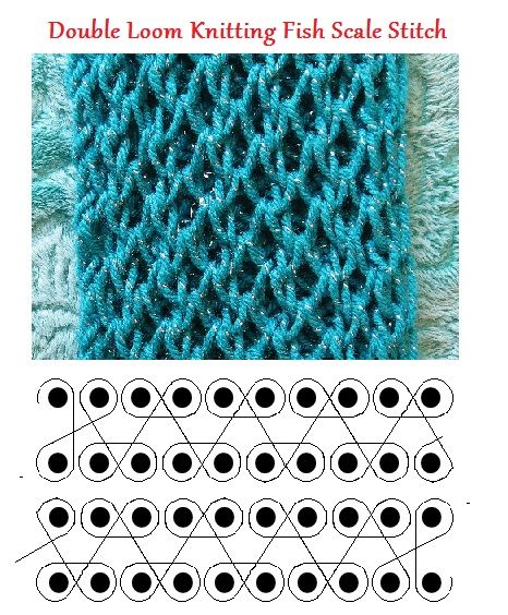 loom knitting patterns loom knitting double fish scale stitch. ktxamrg