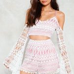lover undercover crochet top and shorts set pmnarli