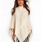 powder river outerfitters ladies cream fringe poncho sweater gadgzkg