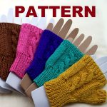 ravelry: cable knit fingerless mittens pattern by claudia lowman tarxenw