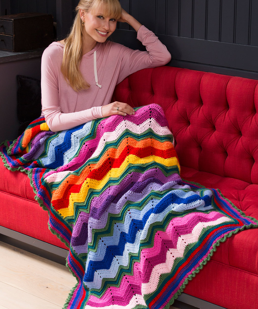 Red Heart Crochet Patterns stunning rippling throw esektib