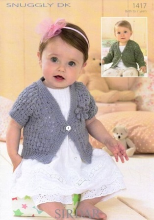 Sirdar Knitting Patterns knitting pattern - sirdar 1417 - snuggly dk - baby girls cardigans vpozkzt