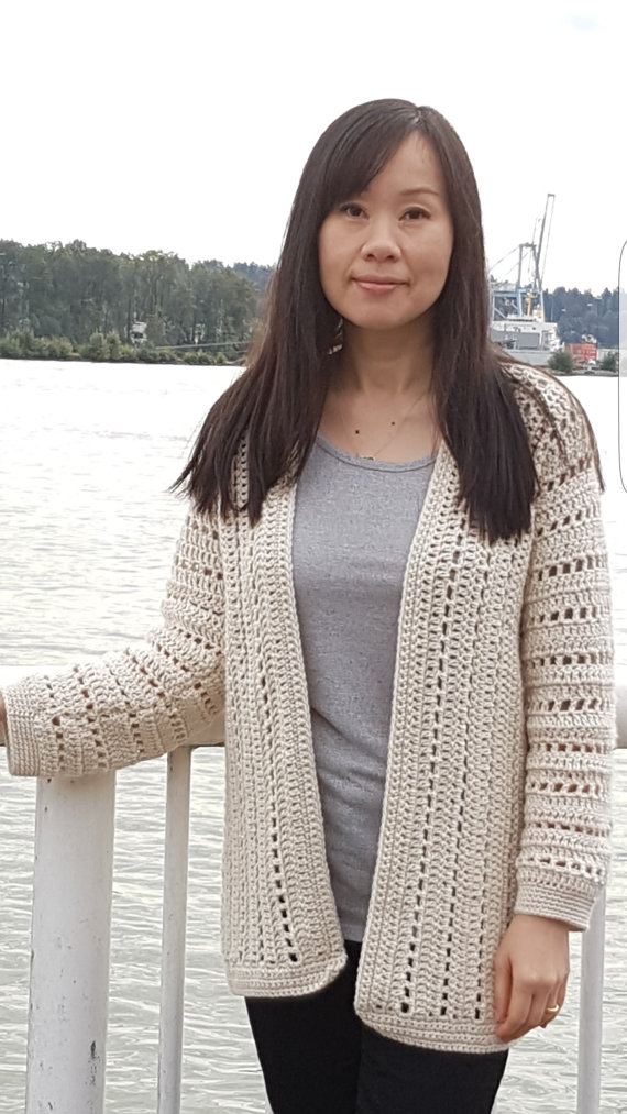 sporty one-piece crochet cardigan pattern bnxtskp