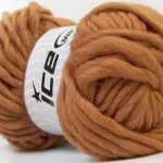 Super Bulky Yarn pure wool superbulky light brown ... dcgknop