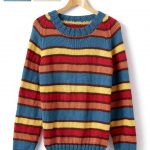 sweater patterns adult knit crew neck striped pullover rbaqera