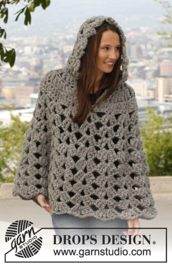 thick and neutral crochet poncho detmqxz