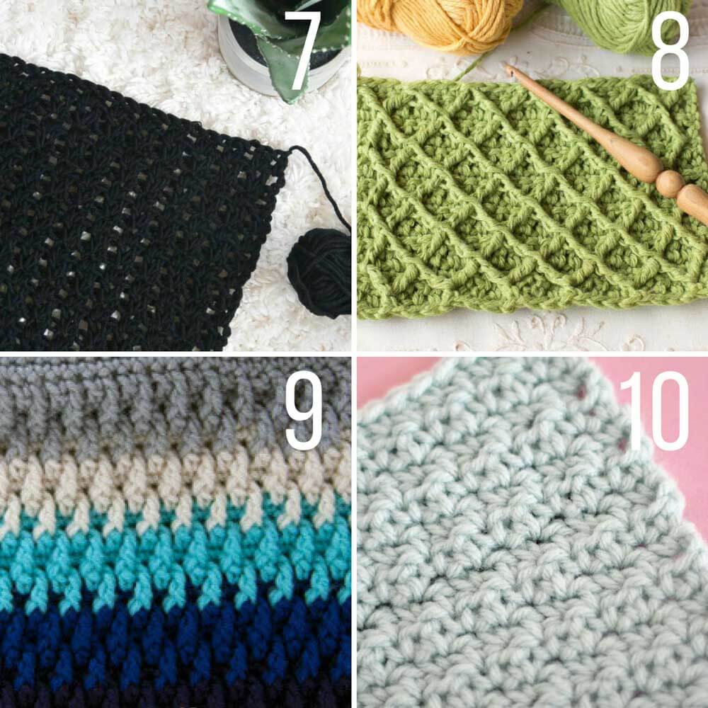this collection of modern crochet stitches for blankets and afghans is sure hkyteew