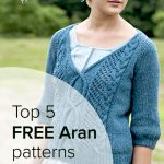 top 5 free aran knitting patterns - available to download at loveknitting pctxnhv