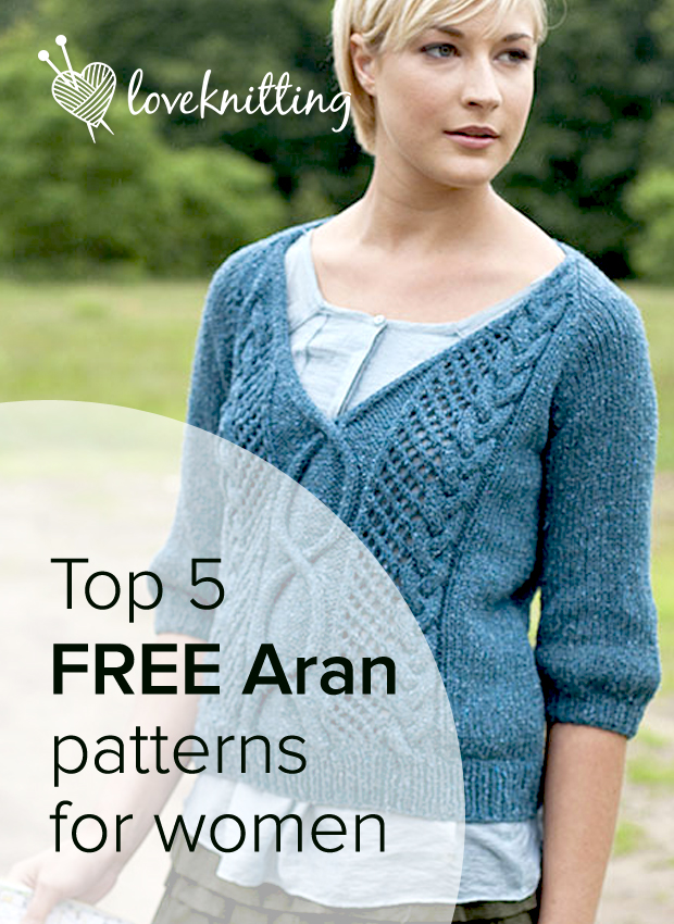 top 5 free aran knitting patterns - available to download at loveknitting pctxnhv