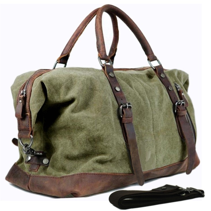 travel bags for men vintage military canvas leather men travel bags carry on luggage bags men qcptkjb