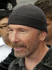 u2 guitarist the edge wearing a knit cap xockdzg